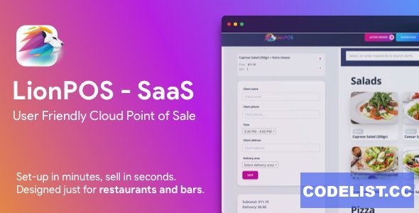 Lion POS v3.5.0: Powerful SaaS Point of Sale Script for Restaurants and Bars